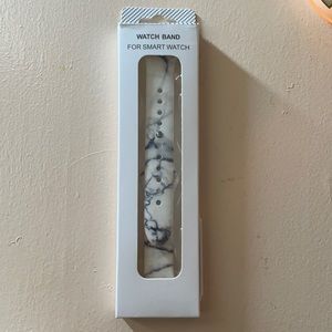 Black and white marbled Apple Watch band